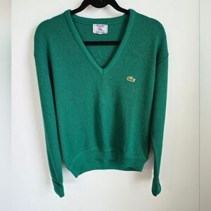 Vintage Lacoste green knit sweater size S